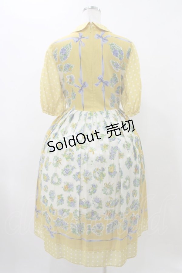 画像2: Jane Marple / Chromos bouquetのガーデンドレス  イエロー H-25-11-19-1013-JM-OP-KB-ZH (2)