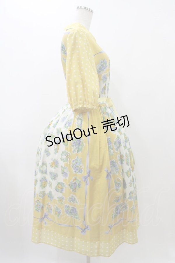 画像3: Jane Marple / Chromos bouquetのガーデンドレス  イエロー H-25-11-19-1013-JM-OP-KB-ZH (3)