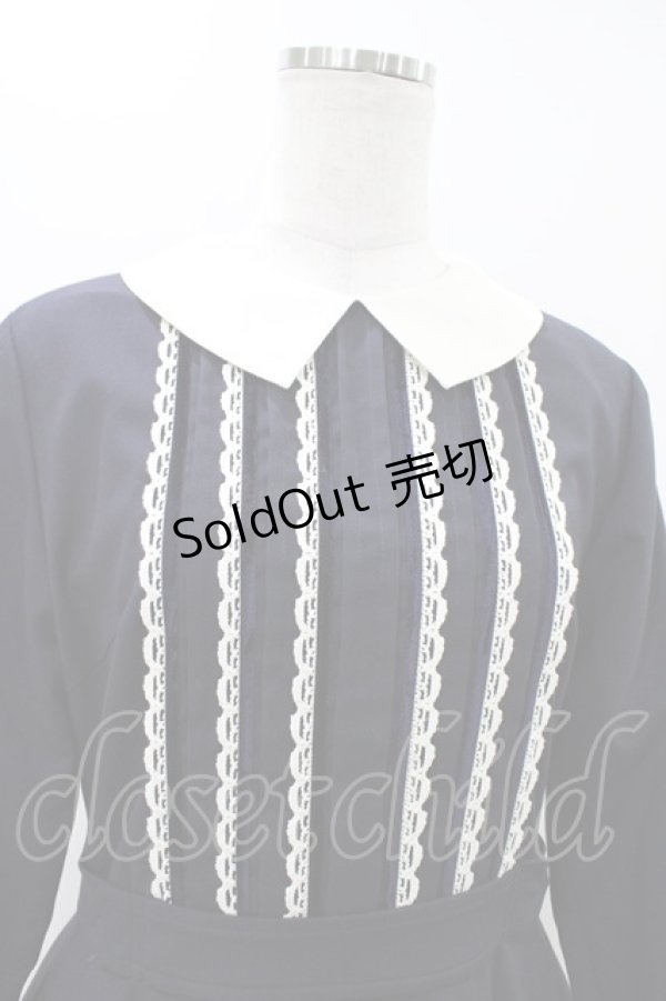 画像4: Jane Marple / ビンテージポプリンのドミトリードレス  ネイビー H-25-11-19-1014-JM-OP-KB-ZH (4)