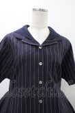 画像4: Jane Marple Dans Le Salon / ミニセーラーカラーのストライプワンピース  ネイビー H-25-11-19-1015-JM-OP-KB-ZH (4)