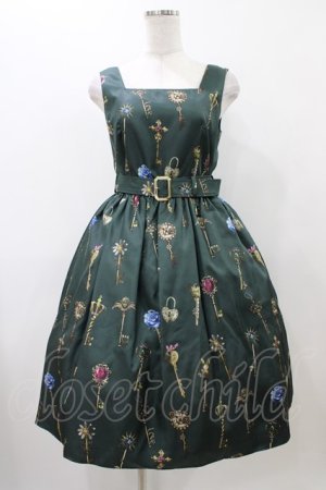 画像: MILK / ラビリンスKeyジャンスカ  ダークグリーン H-25-11-19-1016-ML-OP-KB-ZH