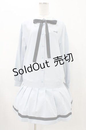 画像: MILK / Ribbon Tieワンピース  サックス H-25-11-19-1020-ML-OP-KB-ZH