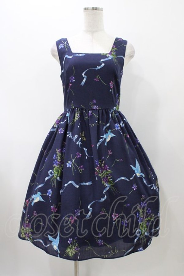 画像1: MILK / ブルーバードワンピース  ナイトブルー H-25-11-19-1021-ML-OP-KB-ZH (1)