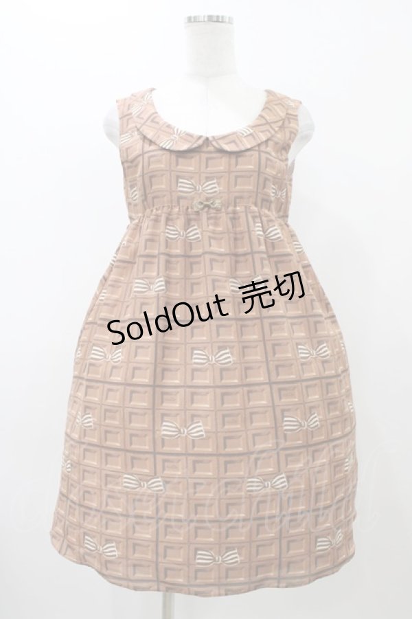 画像1: Emily Temple cute / 板チョコスリーブレスワンピース  ブラウン H-25-11-19-1023-ET-OP-KB-ZH (1)