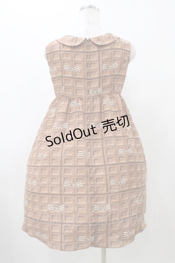 画像2: Emily Temple cute / 板チョコスリーブレスワンピース  ブラウン H-25-11-19-1023-ET-OP-KB-ZH (2)