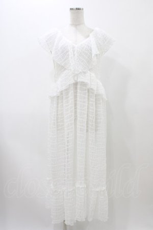 画像: merry jenny / シアーフリルワンピース  オフホワイト H-25-11-19-1025-LO-OP-KB-ZH