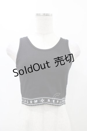 画像: 【SALE】REFLEM / メッシュTEE＆ロゴリブタンクトップSET  ブラック H-25-11-19-1027-PU-TO-KB-ZT369