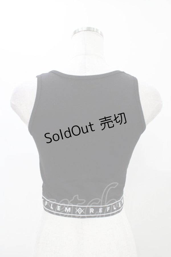 画像2: 【SALE】REFLEM / メッシュTEE＆ロゴリブタンクトップSET  ブラック H-25-11-19-1027-PU-TO-KB-ZT369 (2)