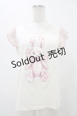 画像: Emily Temple cute / Bunnyフリルカットソー  オフ H-25-11-19-1029-ET-TO-KB-ZH