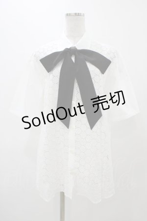 画像: 【SALE】MILKBOY / LACY SHIRTS  ホワイト H-25-11-19-1032-MB-BL-KB-ZH