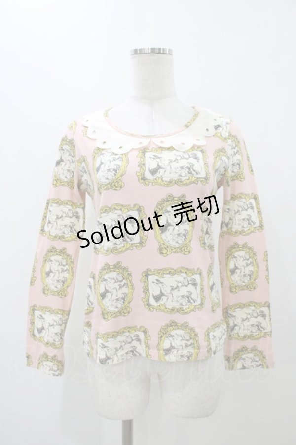 画像1: Emily Temple cute / フェアリーテイルフレームカットソー  ピンク H-25-11-19-1034-ET-TO-KB-ZH (1)