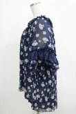 画像2: axes femme / 花柄オフショルブラウス M ネイビー H-25-11-19-054-AX-BL-NS-ZH (2)
