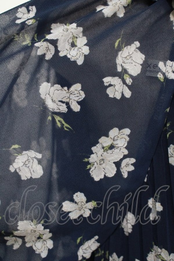 画像4: axes femme / 花柄オフショルブラウス M ネイビー H-25-11-19-054-AX-BL-NS-ZH (4)