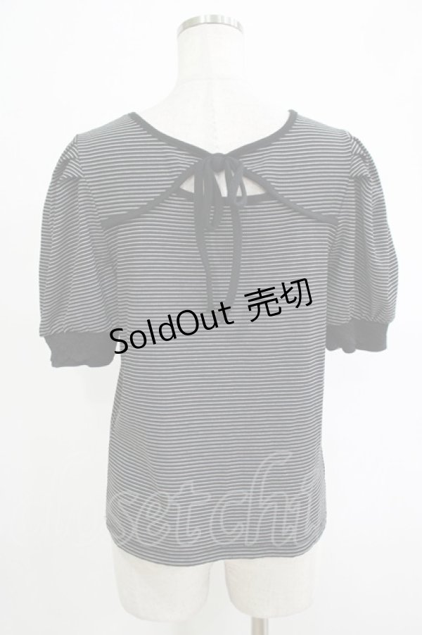 画像3: axes femme / 2WAYボーダーリブプルオーバー Free ブラック H-25-11-19-056-AX-TO-NS-ZH (3)