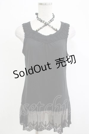 画像: axes femme / 裾チュールタンク M ブラック H-25-11-19-057-AX-TO-NS-ZH