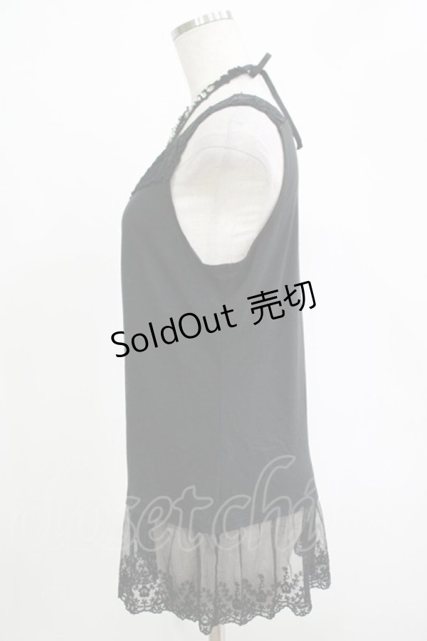 画像2: axes femme / 裾チュールタンク M ブラック H-25-11-19-057-AX-TO-NS-ZH (2)