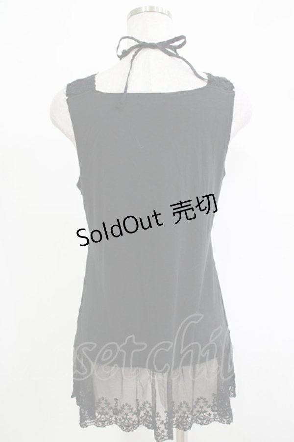 画像3: axes femme / 裾チュールタンク M ブラック H-25-11-19-057-AX-TO-NS-ZH (3)