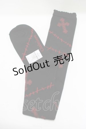 画像: Chalmiere / ツギハギクロスオーバーニー  ブラック/ホワイト H-25-11-19-071-PU-ZA-NS-ZH