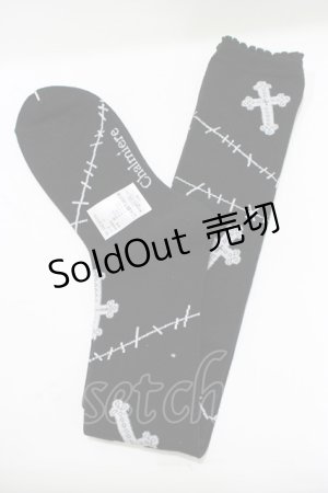 画像: Chalmiere / ツギハギクロスオーバーニー  ブラック/ワイン H-25-11-19-072-PU-ZA-NS-ZH