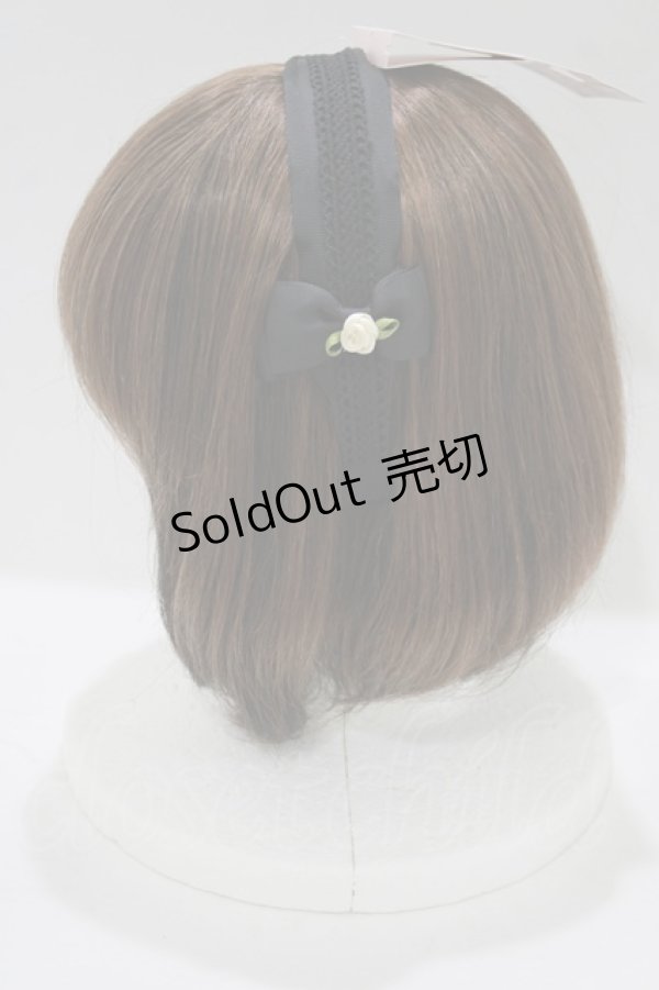 画像2: m petit by misako / NINA'sコラボ AM*NIフラワーカチューシャ  ブラック H-25-11-19-077-LO-AC-NS-ZH (2)