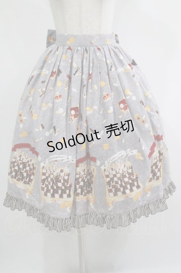 画像1: metamorphose / Nostalgic chessboardスカート Free グレー H-25-11-19-006-ME-SK-NS-ZH (1)