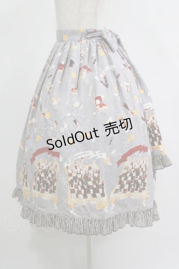 画像2: metamorphose / Nostalgic chessboardスカート Free グレー H-25-11-19-006-ME-SK-NS-ZH (2)