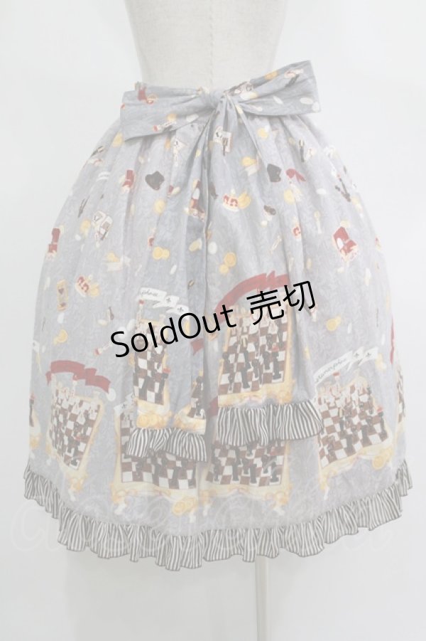 画像3: metamorphose / Nostalgic chessboardスカート Free グレー H-25-11-19-006-ME-SK-NS-ZH (3)