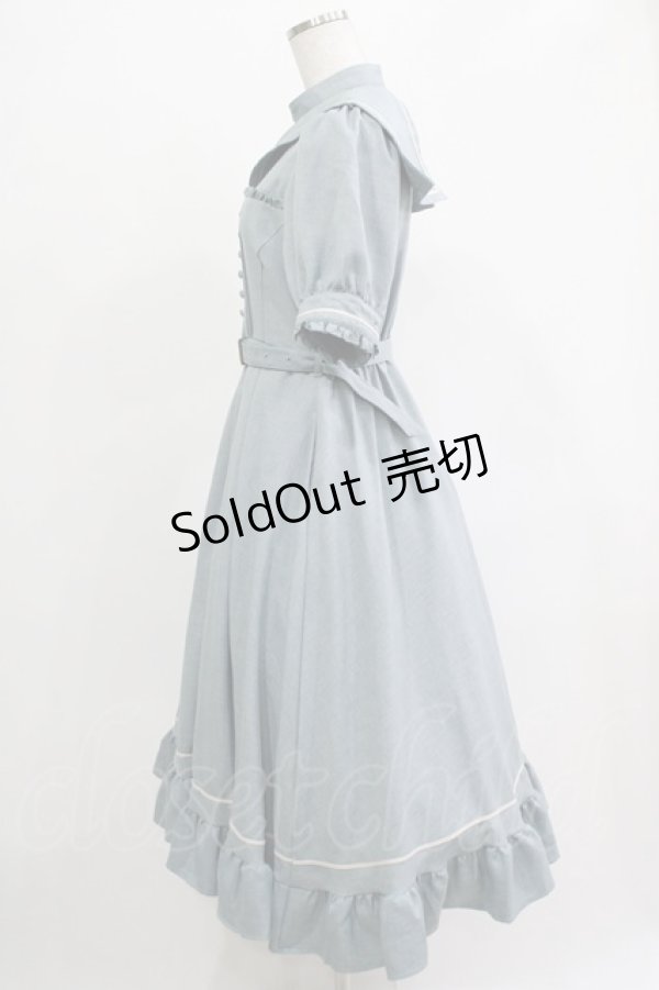 画像2: Kurumi Collaboration / マリンアカデミアワンピース M サックス H-25-11-19-011-GO-OP-NS-ZH (2)