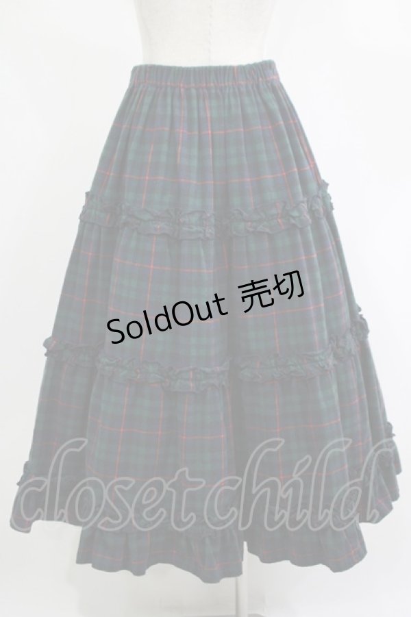 画像3: Nile Perch / チェックティアードスカート Free グリーン H-25-11-19-014-LO-SK-NS-ZH (3)