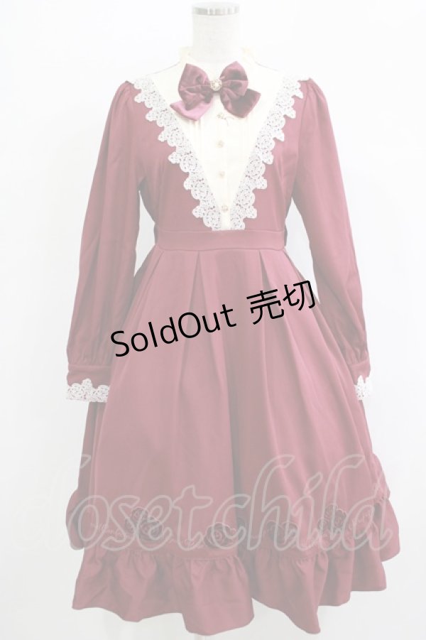 画像1: Amavel / Secret Rose Gardenワンピース Free ボルドー H-25-11-19-002-CA-OP-NS-ZH (1)