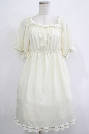 画像: Maison de FLEUR Petite Robe canone / コットンレースオフショルワンピース Free Ivory H-25-11-19-021-EL-OP-NS-ZH