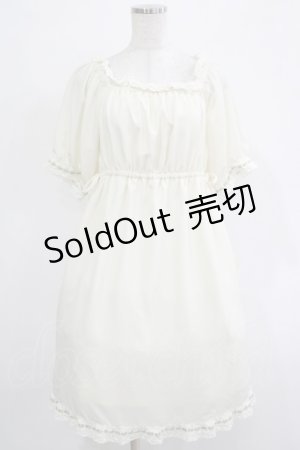 画像: Maison de FLEUR Petite Robe canone / コットンレースオフショルワンピース Free Ivory H-25-11-19-021-EL-OP-NS-ZH