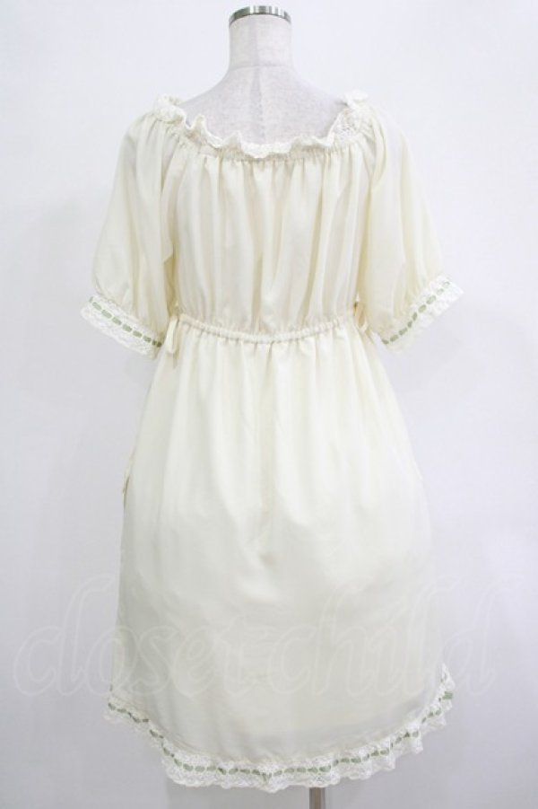 画像3: Maison de FLEUR Petite Robe canone / コットンレースオフショルワンピース Free Ivory H-25-11-19-021-EL-OP-NS-ZH (3)