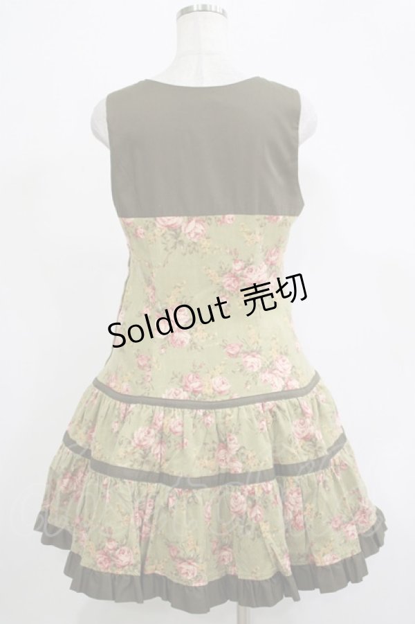 画像3: Heart E / 花柄切替ジャンパースカート Free グリーン H-25-11-19-022-LO-OP-NS-ZH (3)