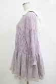 画像2: axes femme / 総レースティアードチュニック M ラベンダー H-25-11-19-023-AX-OP-NS-ZH (2)