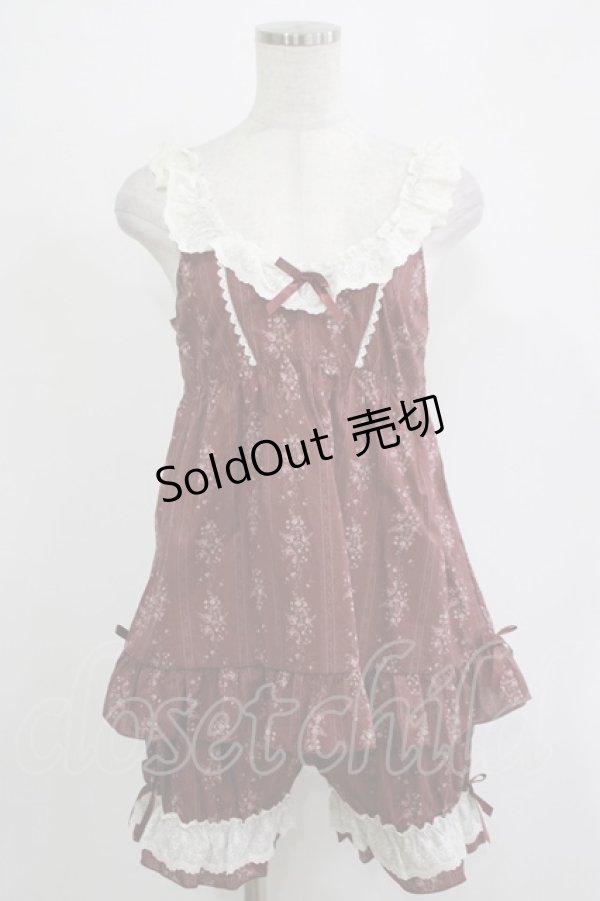画像1: Kurumi Collaboration / Fairy’s Bouquetベビードール+ドロワーズ M ボルドー H-25-11-19-025-GO-TO-NS-ZH (1)