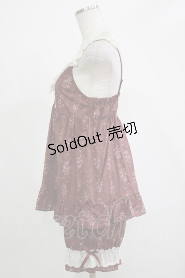 画像2: Kurumi Collaboration / Fairy’s Bouquetベビードール+ドロワーズ M ボルドー H-25-11-19-025-GO-TO-NS-ZH (2)