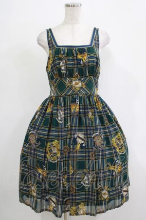 画像: EXCENTRIQUE / Highland Checkワンピース 0S グリーン H-25-11-20-001-EL-OP-KB-ZH