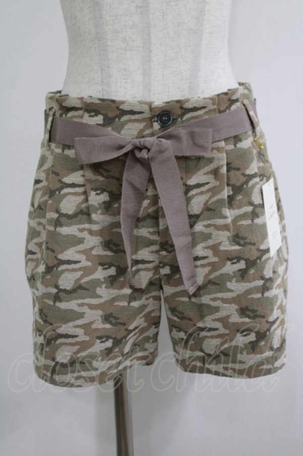 画像1: Jane Marple Dans Le Salon / カモフラージュジャガードショートパンツ  ブラウン H-25-11-20-028-JM-PA-KB-ZH (1)