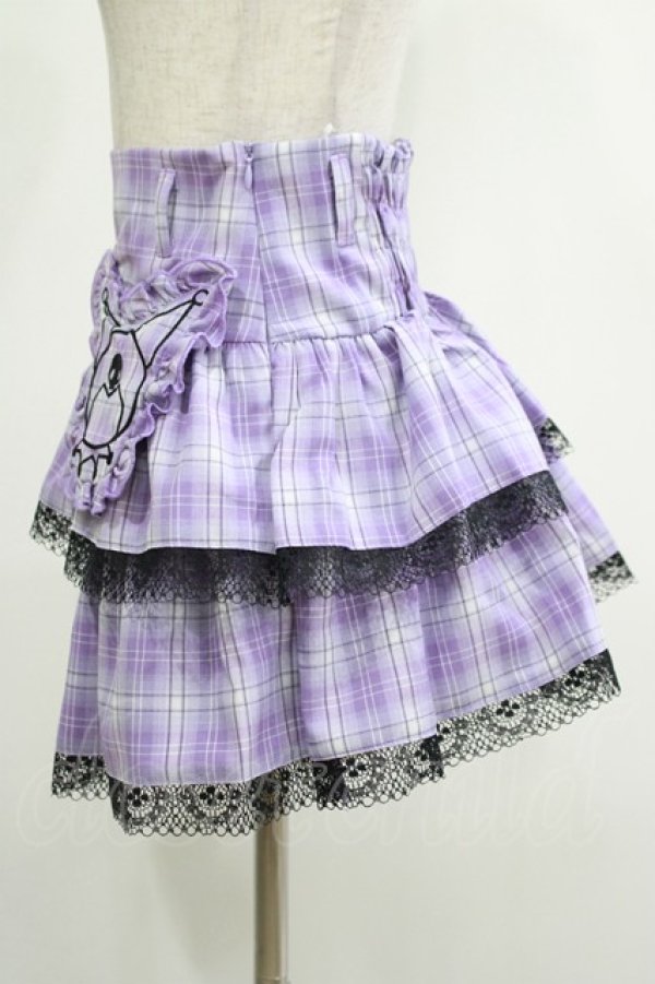 画像2: QOOZA / Kuromi mini skirt  ラベンダー H-25-11-20-031-PU-SK-KB-ZH (2)