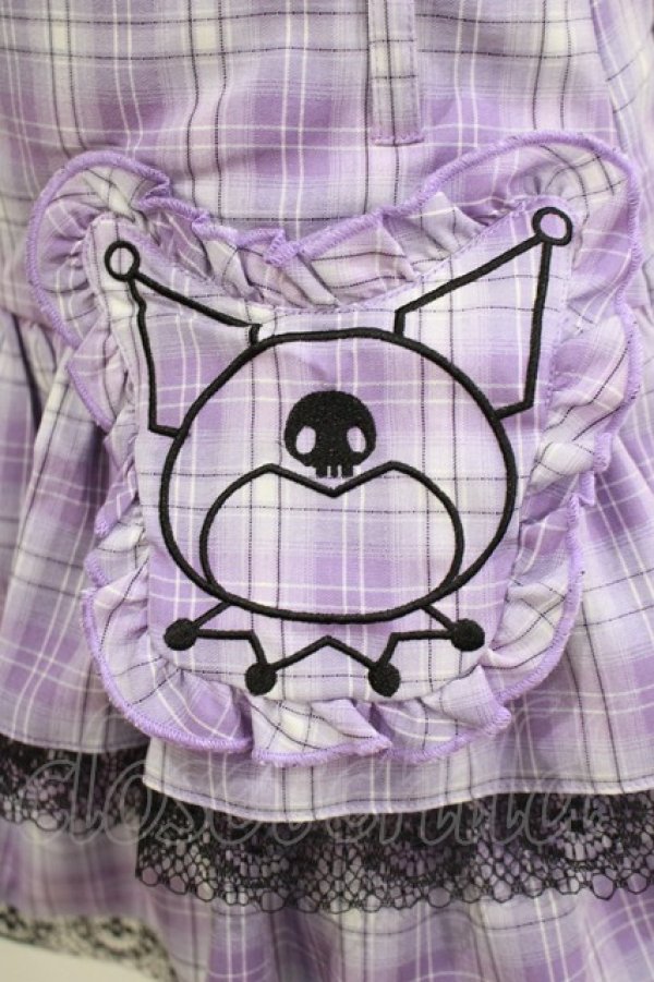 画像4: QOOZA / Kuromi mini skirt  ラベンダー H-25-11-20-033-PU-SK-KB-ZH (4)