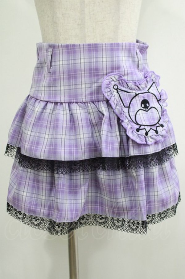 画像1: QOOZA / Kuromi mini skirt  ラベンダー H-25-11-20-035-PU-SK-KB-ZH (1)