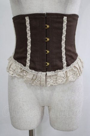 画像: EXCENTRIQUE / リネン・ミニコルセット S/M チャコール H-25-11-20-051-EL-ZA-KB-ZH