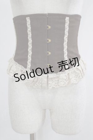 画像: EXCENTRIQUE / リネン・ミニコルセット S/M チャコール H-25-11-20-051-EL-ZA-KB-ZH