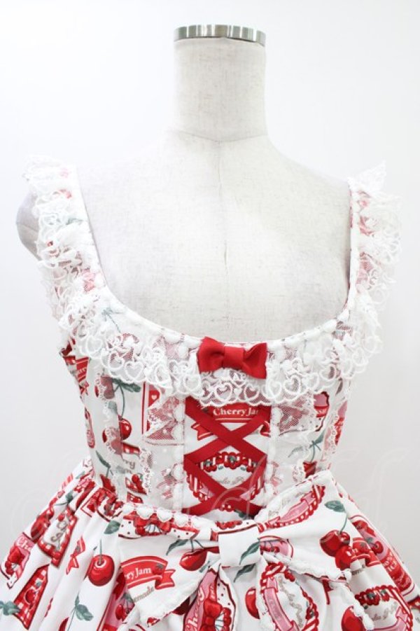 Angelic Pretty / Cherry Jam Labelジャンパースカート Free 白 H-25
