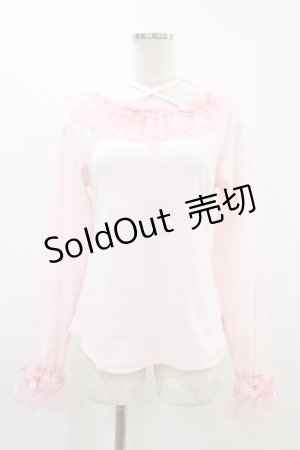 画像: Angelic Pretty / Sweetリボンカットソー  ピンク H-25-11-20-1039-AP-TO-NS-ZH