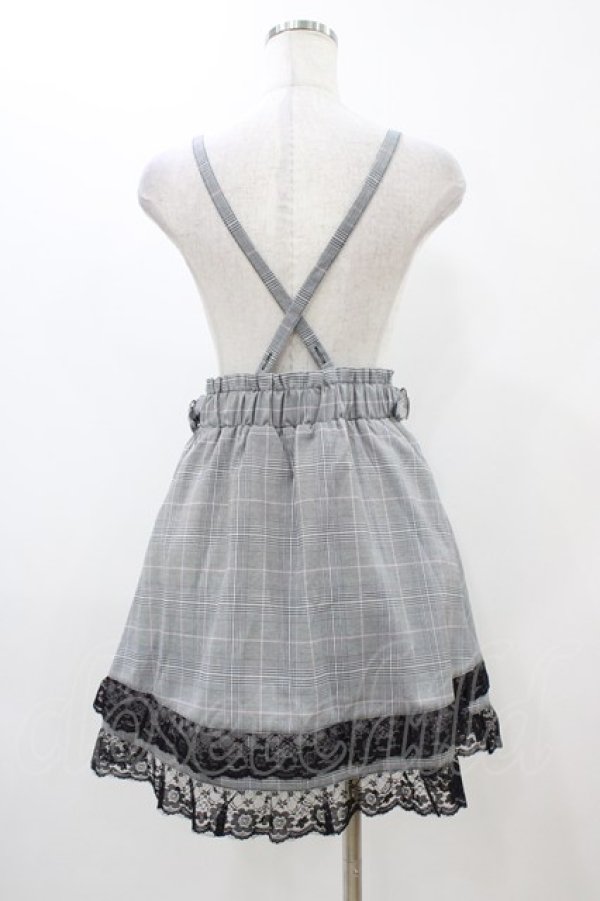 画像2: MA*RS / サスペンダー付きチェックスカート Free ブラック H-25-11-20-1048-EL-SK-NS-ZH (2)