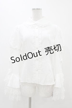 画像: To Alice / リボンデコフレア袖ブラウス M オフ H-25-11-20-1051-LO-BL-NS-ZH