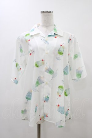 画像: AXES-X / クリームソーダPT半袖シャツ S ホワイト H-25-11-20-1056-0-BL-NS-ZH