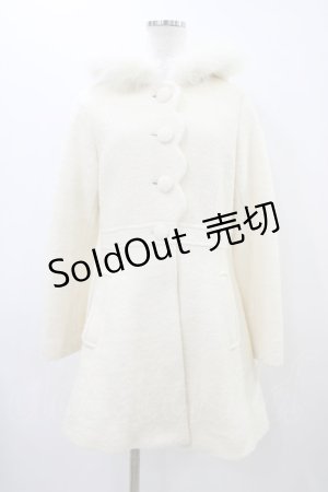 画像: LIZ LISA / ファーフードスカラップコート Free オフ H-25-11-20-1061-LO-CO-NS-ZH